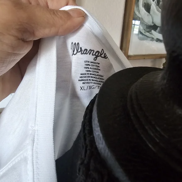 Wrangler White Tee with Retro Western Graphic - Picture 3 of 3